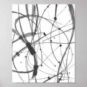 Impressões de Arte de Linha Abstrata Moderna na Pa