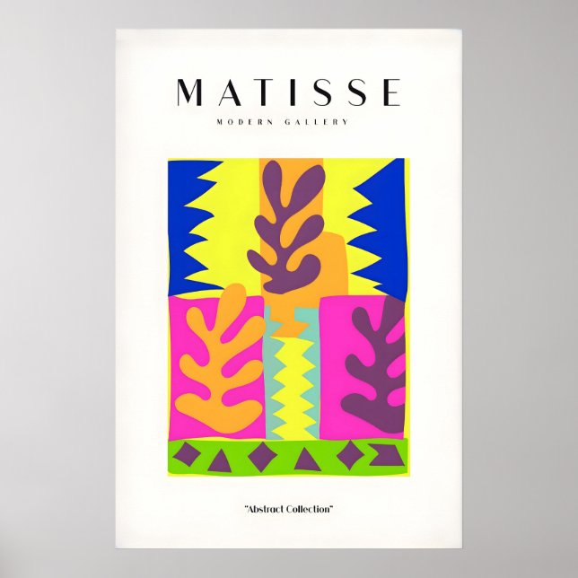 Impressões de Arte de Matisse - Folhas Abstratas C (Frente)
