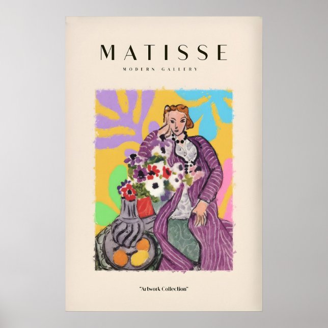 Impressões de Arte de Matisse - Mulher Estilizada  (Frente)
