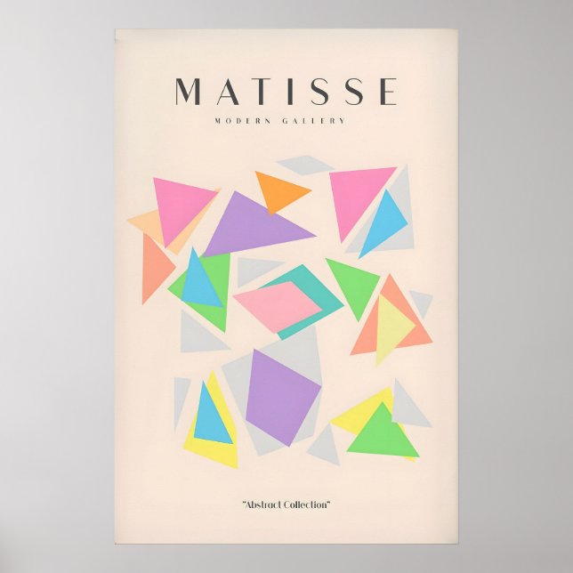 Impressões de Arte de Matisse - Triângulos Geométr (Frente)