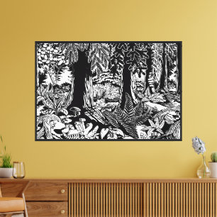 Impressões de Arte do Paisagem B & W Telas de Imp
