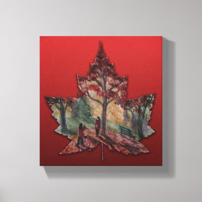 Impressões de Arte Folha do Canadá - Canvas (Frente)