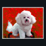 Impressões de Arte Pop do Bichon Frise<br><div class="desc">Adoro a Frise Bichon? Aqui está sua chance de mostrar essa raça adorável para o mundo,  com uma pintura digital colorida,  divertida,  pop. Mudar para um tamanho de impressão padrão facilitará suas opções de enquadramento!</div>