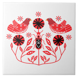 Impressões de arte popular escandinavos   Fégua de