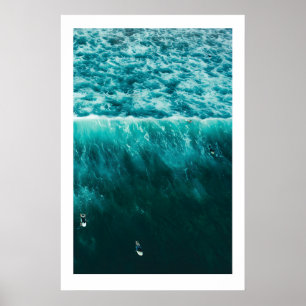 Impressões de Arte Tríptica de Surf Praia Oceânica