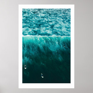 Impressões de Arte Tríptica de Surf Praia Oceânica
