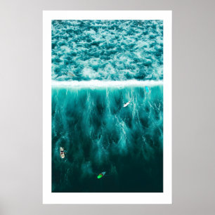 Impressões de Arte Triptica de Surf Praia Oceânica