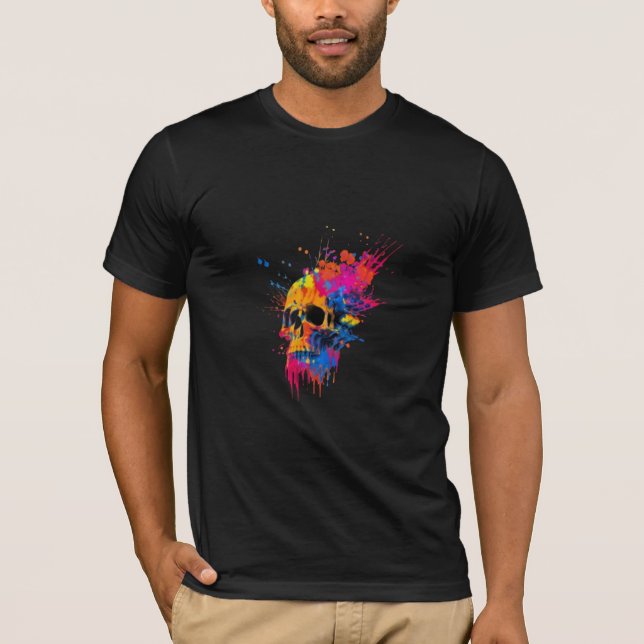 Impressões de Camisetas de Caveira da Moda para Am (Frente)
