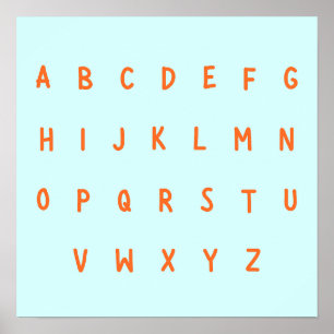 Impressões de cartaz das letras do alfabeto de A-Z