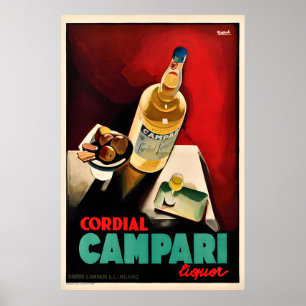 Impressões de Cartazes Antigos Cordial Campari