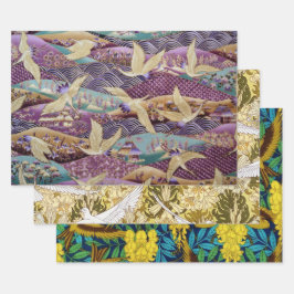 Impressões DE DESCOPÁGINA DE AVES DE VOO DE VINTAG