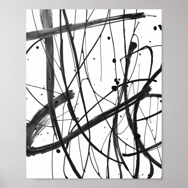 Impressões de Desenho de Linha Abstrata Minimalist (Frente)