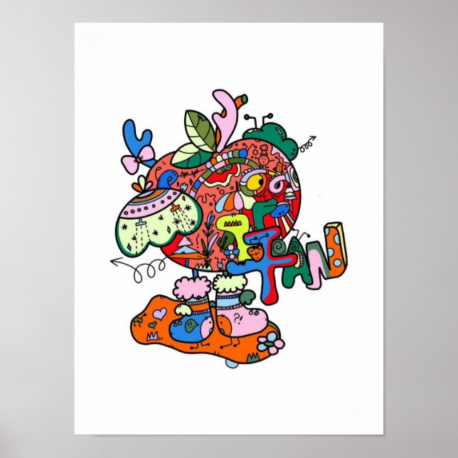 Impressões De Maçã De Natal Original (Frente)