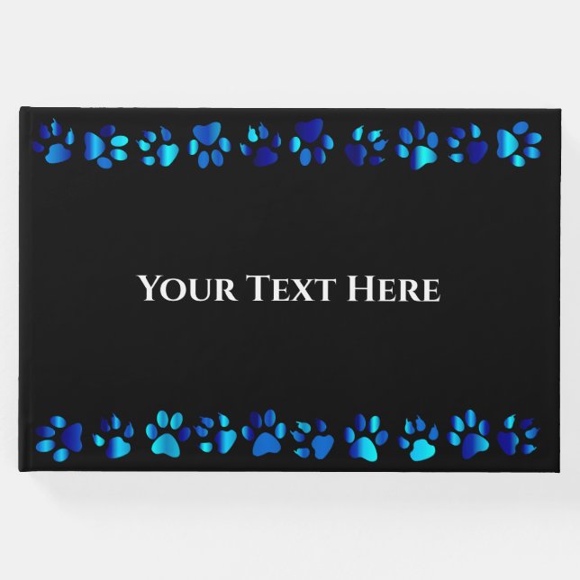 Impressões de pata azul - Livro de convidados (Frente)