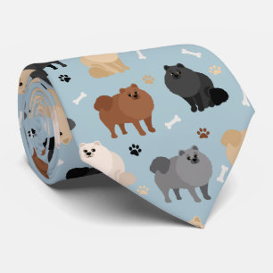 Impressões de pata da Pomerânia e Gravata do pesco