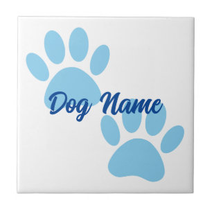 Impressões de Pata de Cachorrinho Azul Bebê Editáv