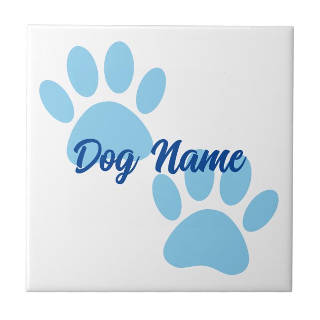 Impressões de Pata de Cachorrinho Azul Bebê Editáv (Frente)