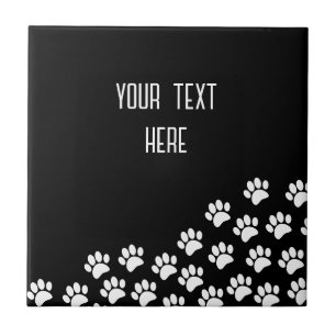 Impressões de Pata de Cachorrinho Branco Texto Edi