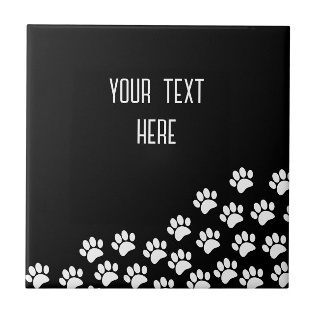 Impressões de Pata de Cachorrinho Branco Texto Edi (Frente)