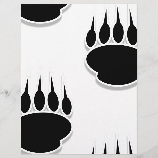 Impressões de pata de urso preto (Frente)