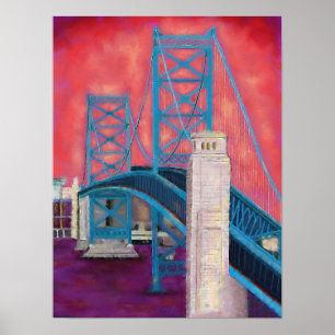 Impressões de Philly (ponte de Ben Franklin no