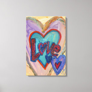 Impressões de Pintura de Corações Familiares de Am