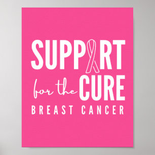 Impressões de Poster de cura de apoio ao cancer de