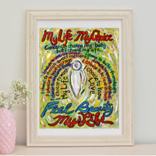 Impressões de Poster de pintura de anjo branco ca