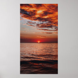 impressões de pôsteres do sol mar céu da Zazzle