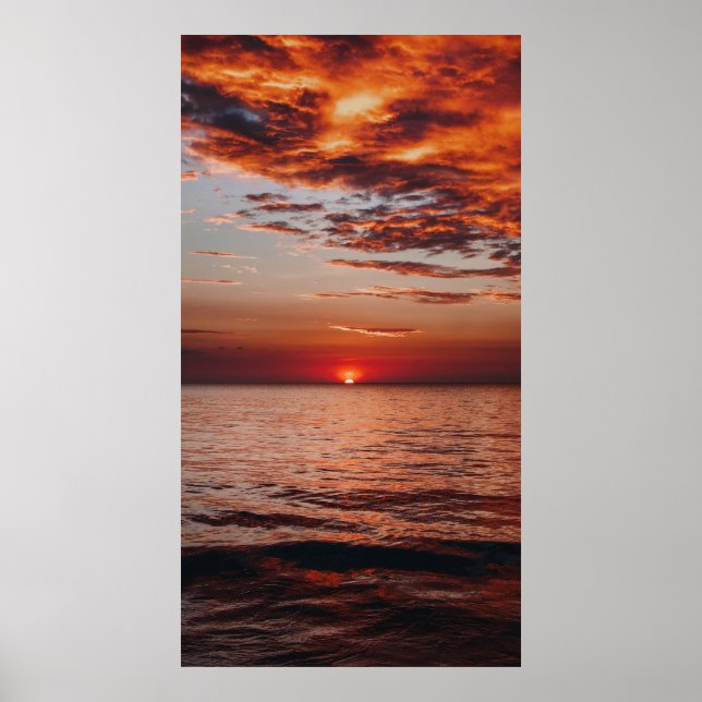 impressões de pôsteres do sol mar céu da Zazzle (Frente)