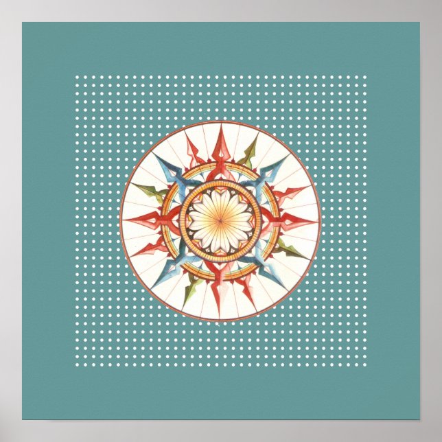 impressões de rosa de bússola (Frente)