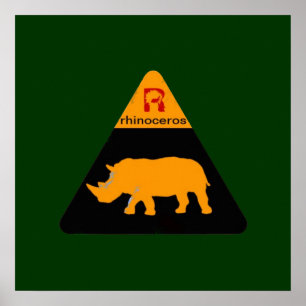 impressões de sinais de rinoceronte