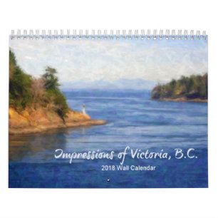 Impressões de Victoria, B.C. Calendário 2018