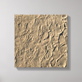 impressões do calçado na areia