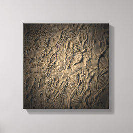 impressões do calçado na areia