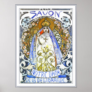 Impressões do poster de Mucha: Savon Notre-Dame
