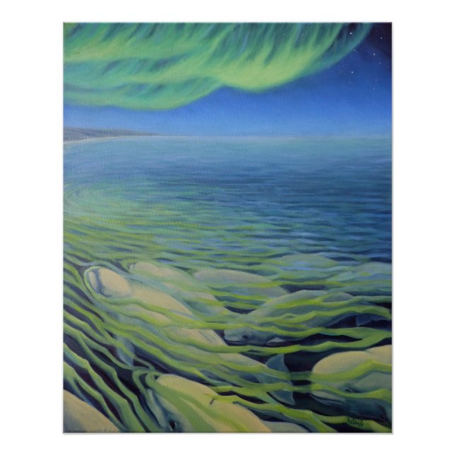 Impressões e Posters de pintura de baleias Beluga (Frente)