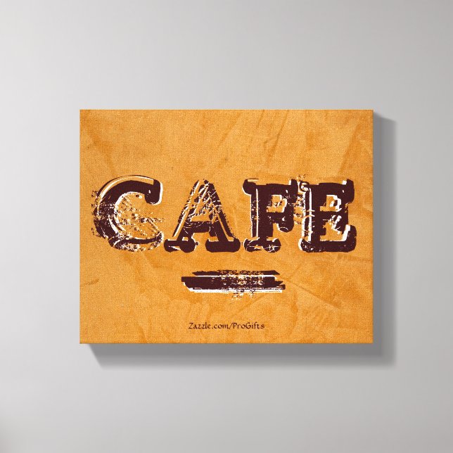 Impressões em Tela de Café Vintage Retrô (Frente)