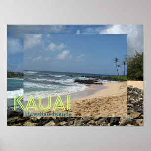 Impressões em Tela estilo poster de Kauai