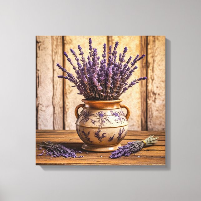 Impressões em Tela (Lavanda em Vaso) (Frente)