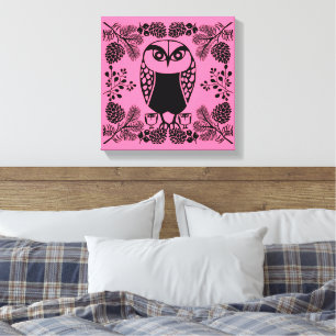 Impressões Folk Art Owl
