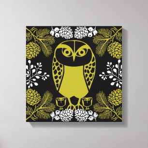 Impressões Folk Art Owl