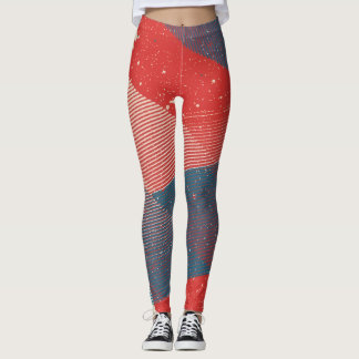 Impressões Negros, Ajustados Suaves - Leggings na