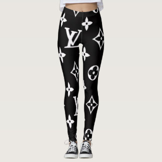 Impressões Negros, Ajustados Suaves - Leggings na 
