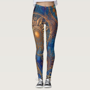 Impressões Negros, Ajustados Suaves - Leggings na