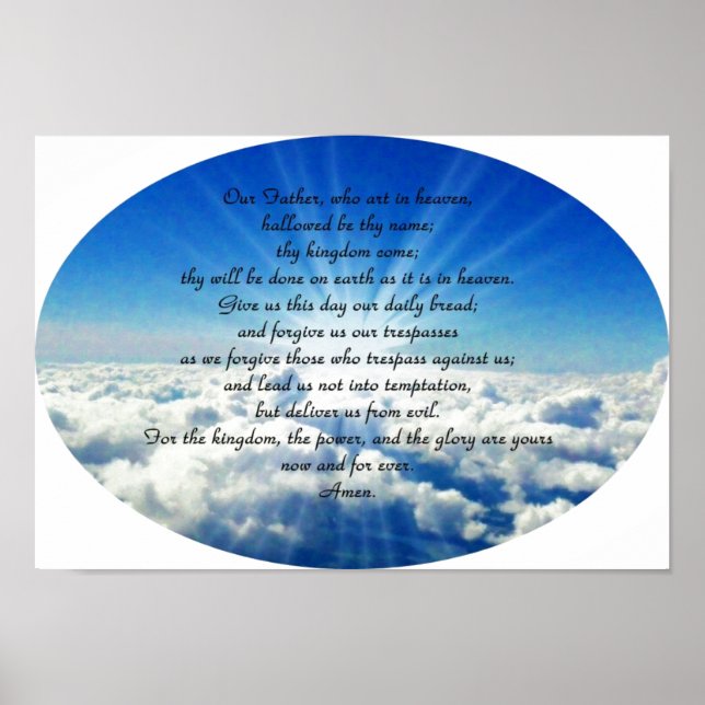 Impressões Poster de orações cristãs (Frente)