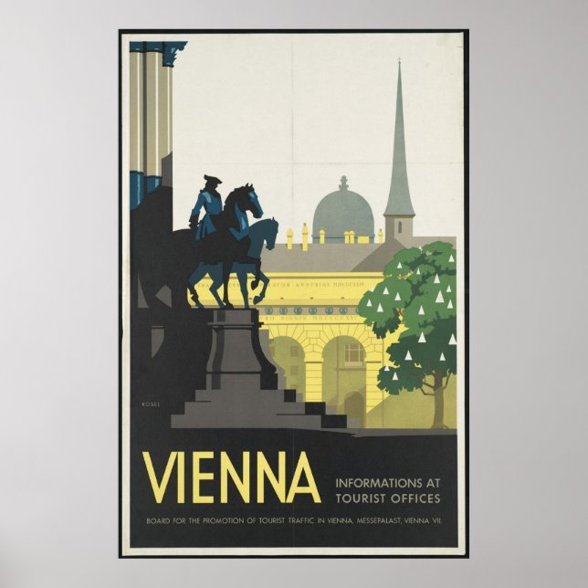 Impressões Posters retror de anúncio Viagens vinta (Frente)