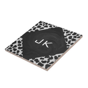 Impressões Preto e Branco de Monograma Dalmata