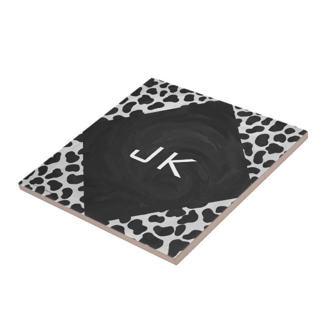 Impressões Preto e Branco de Monograma Dalmata (Lateral)