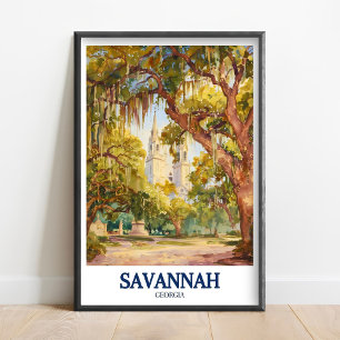 Impressões Savannah GA - Forsyth Park - Catedral d